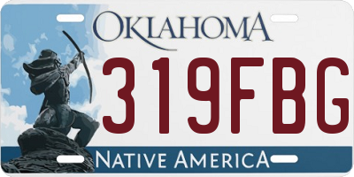 OK license plate 319FBG