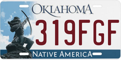 OK license plate 319FGF