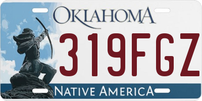 OK license plate 319FGZ