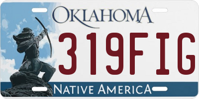 OK license plate 319FIG