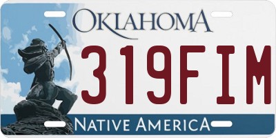 OK license plate 319FIM