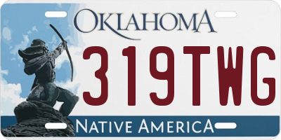 OK license plate 319TWG