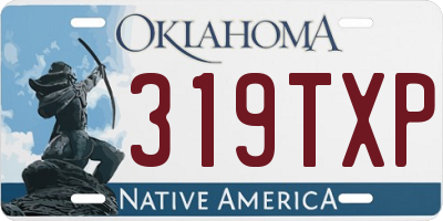 OK license plate 319TXP