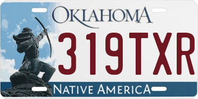 OK license plate 319TXR