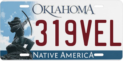 OK license plate 319VEL