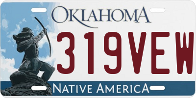 OK license plate 319VEW