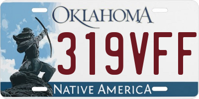 OK license plate 319VFF