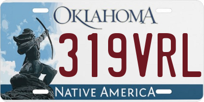 OK license plate 319VRL