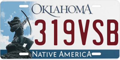 OK license plate 319VSB