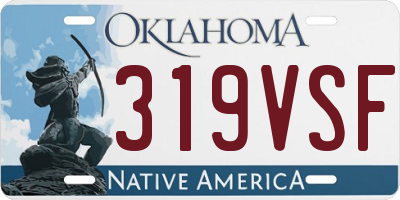 OK license plate 319VSF