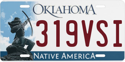 OK license plate 319VSI