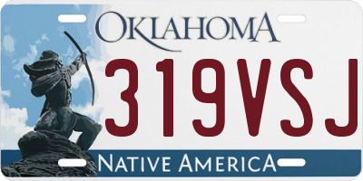 OK license plate 319VSJ