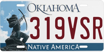 OK license plate 319VSR