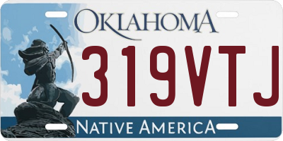 OK license plate 319VTJ