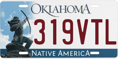 OK license plate 319VTL