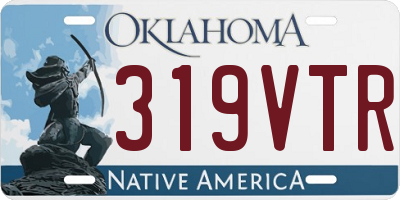OK license plate 319VTR