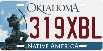 OK license plate 319XBL