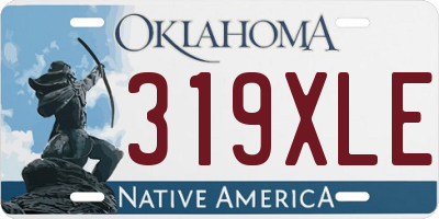 OK license plate 319XLE