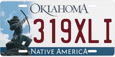 OK license plate 319XLI