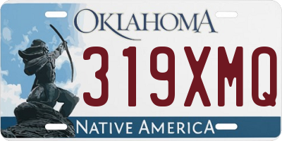 OK license plate 319XMQ