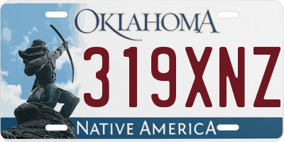 OK license plate 319XNZ