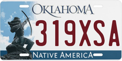 OK license plate 319XSA