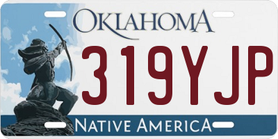 OK license plate 319YJP