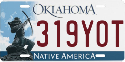 OK license plate 319YOT