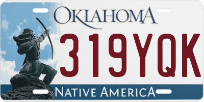 OK license plate 319YQK