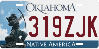 OK license plate 319ZJK