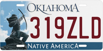 OK license plate 319ZLD