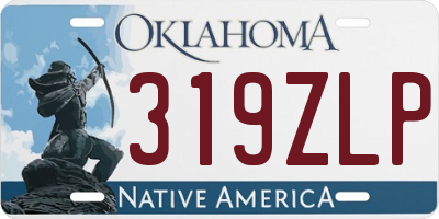 OK license plate 319ZLP