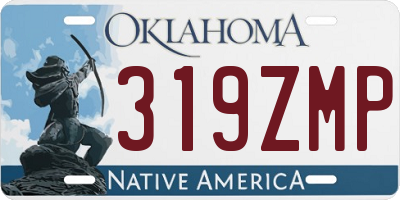 OK license plate 319ZMP