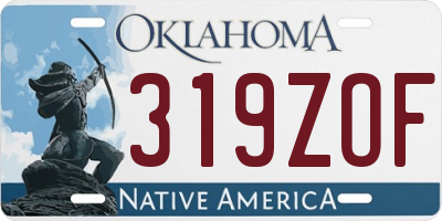 OK license plate 319ZOF