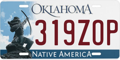 OK license plate 319ZOP