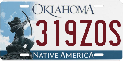 OK license plate 319ZOS