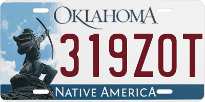 OK license plate 319ZOT