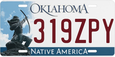 OK license plate 319ZPY