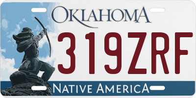 OK license plate 319ZRF
