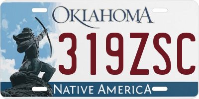 OK license plate 319ZSC