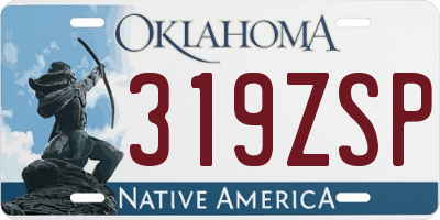 OK license plate 319ZSP