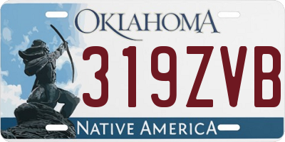 OK license plate 319ZVB