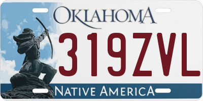 OK license plate 319ZVL
