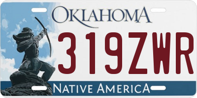 OK license plate 319ZWR