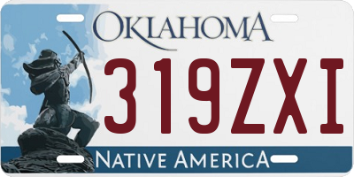OK license plate 319ZXI