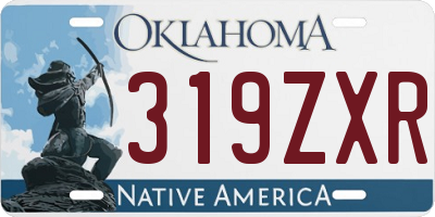 OK license plate 319ZXR