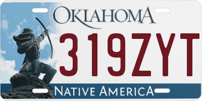 OK license plate 319ZYT