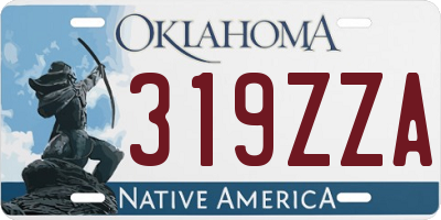 OK license plate 319ZZA