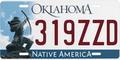 OK license plate 319ZZD