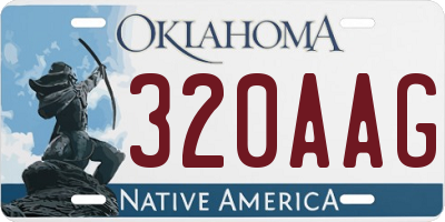 OK license plate 320AAG